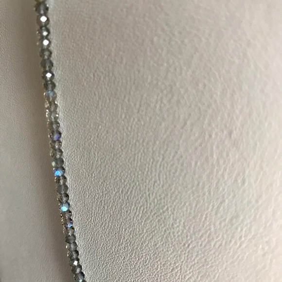 Labradorite and sterling silver cross necklace - Picture 2 of 5